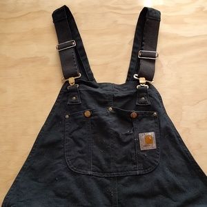 Black Carhartt overalls
